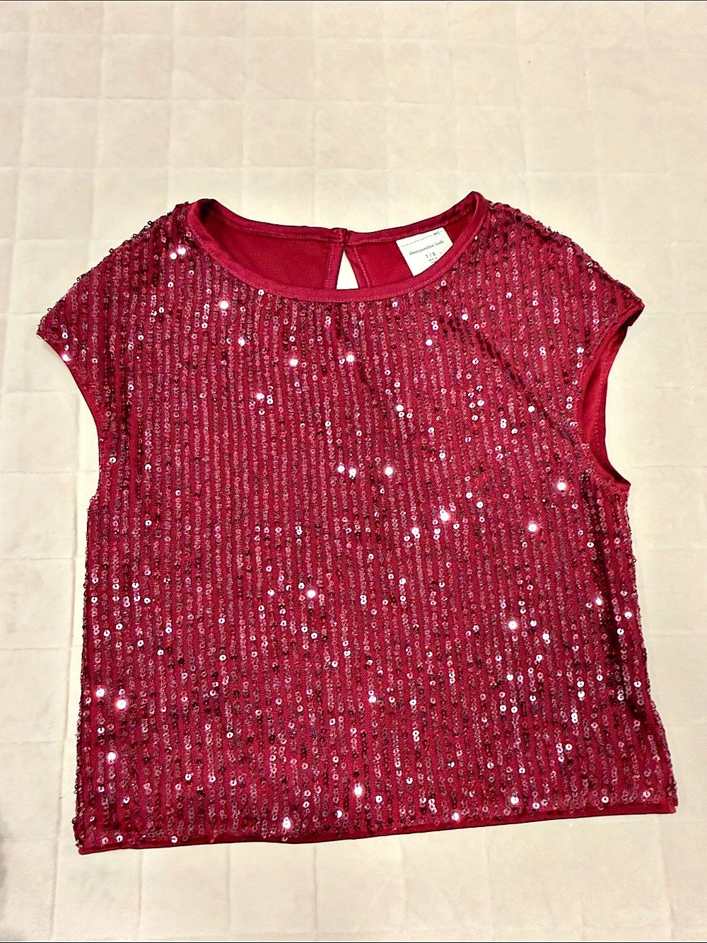 Abercrombie Kids Girls Burgundy Sequin Set Size 7/8
